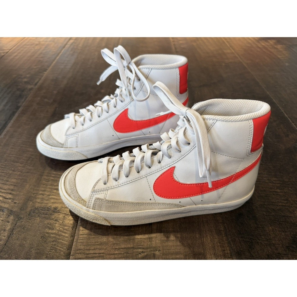 Nike Blazer‎ Mid '77 Unisex Kids GS 6Y White/Orange Shoes Sneakers [DA4086-110]